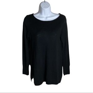 Tahari Black 100% Merino Wool Sweater Size S